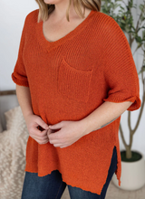 Load image into Gallery viewer, Pre-Order Annie Open Knit Top - Pumpkin