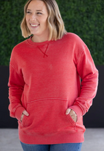 Load image into Gallery viewer, Pre-Order  Vintage Wash Pullover Red