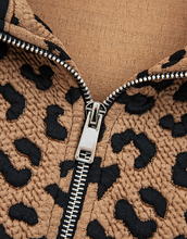 Load image into Gallery viewer, Pre-Order Brown Leopard Print Quarter Zip Sweatshirt