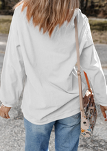 Load image into Gallery viewer, Pre-Order White GOLF Ball Print Ribbed Drop Shoulder Baggy Sweatshirt