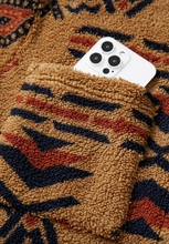 Load image into Gallery viewer, Pre-Order Khaki Western Aztec Pattern Fleece Shacket