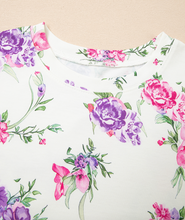 Load image into Gallery viewer, Pre-Order Floral Print Pullover Drawstring Lounge Pants Set