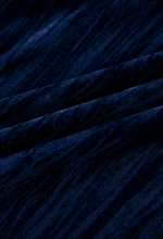 Load image into Gallery viewer, Pre-Order Navy Blue Velvet Ruched Bust Square Neck Short Puff Sleeve Plus Dress