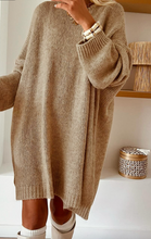Load image into Gallery viewer, Pre-Order Oversize Drop Shoulder Slouchy Sweater Dress