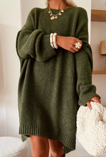 Load image into Gallery viewer, Pre-Order Oversize Drop Shoulder Slouchy Sweater Dress