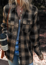Load image into Gallery viewer, Pre-Order Multicolour Retro Plaid Double Flap Pocket Brushed Shacket