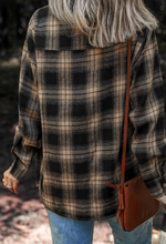 Load image into Gallery viewer, Pre-Order Multicolour Retro Plaid Double Flap Pocket Brushed Shacket