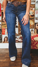 Load image into Gallery viewer, Pre-Order Blue Western Stitch Patched Pocket Bootcut Jeans