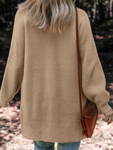 Load image into Gallery viewer, Pre-Order Fuzzy Buttoned Front Midi Solid Cardigan