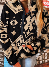 Load image into Gallery viewer, Pre-Order Western Aztec Half Zip Plush Sweatshirts