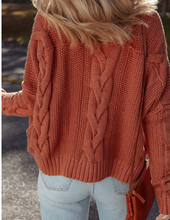 Load image into Gallery viewer, Pre-Order Redwood Burl Chunky Fit Slouchy Textured Knit Sweater