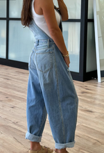 Load image into Gallery viewer, Pre-Order Blue Adjustable Buckle Barrel Denim Overalls