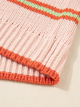 Load image into Gallery viewer, Pre-Order Multicolour Open Front Striped Pattern Knit Oversize Cardigan