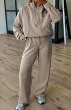 Load image into Gallery viewer, Pre-Order Half Zip Thumbhole Sleeve Hoodie Active Pants 2pcs Outfit