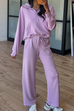 Load image into Gallery viewer, Pre-Order Half Zip Thumbhole Sleeve Hoodie Active Pants 2pcs Outfit
