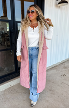 Load image into Gallery viewer, Pink Reversible Sherpa Puffer Vest