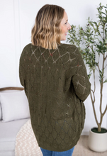 Load image into Gallery viewer, Pre-Order Open Knit Cardigan Olive