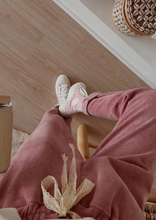 Load image into Gallery viewer, Pre-Order Rose Tan Lace Drawstring Pullover Hoodie and High Waist Pants Corduroy Suit