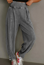 Load image into Gallery viewer, Pre-Order Mineral Wash Jogger Style High Waist Casual Pants