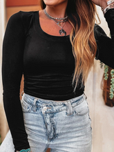 Load image into Gallery viewer, Pre-Order Solid Color Long Sleeve Fitted Top