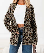 Load image into Gallery viewer, Pre-Order Brown Leopard Open Casual Cardigan