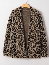 Load image into Gallery viewer, Pre-Order Brown Leopard Open Casual Cardigan