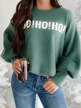 Load image into Gallery viewer, HO HO HO MERRY CHRISTMAS Drop Shoulder Loose Sweaters
