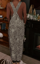 Load image into Gallery viewer, Pre-Order Brown Leopard Print Straight Leg Loose Denim Overall Jumpsuit