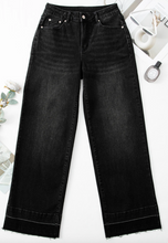 Load image into Gallery viewer, Pre-Order Raw Hem Unique Cuffs Straight High Rise Loose Jeans