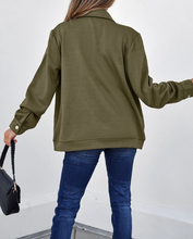 Load image into Gallery viewer, Pre-Order Solid Color Zip Up Button Flap Pocket Shirt Collar Jackets