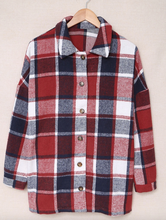 Load image into Gallery viewer, Pre-Order Plaid Print Buttoned Shirt Jackets