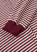 Load image into Gallery viewer, Pre-Order Stripe Ribbed Trim Drop Shoulder Long Sleeve Oversize Tops