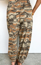 Load image into Gallery viewer, Pre-Order Green Camouflage Printed Drawstring Elastic Waist Jogger Pants