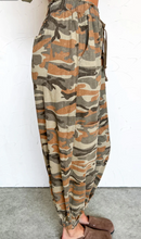 Load image into Gallery viewer, Pre-Order Green Camouflage Printed Drawstring Elastic Waist Jogger Pants