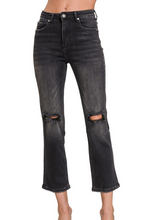 Load image into Gallery viewer, Pre-Order Distressed Cropped 5 Pocket Denim
