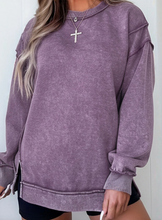 Load image into Gallery viewer, Pre-Order Mineral Wash Exposed Seam Side Slit Sweatshirts