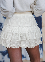 Load image into Gallery viewer, Pre-Order Lace Ruffle Tiered Drawstring Elastic Waist Sweet Shorts