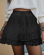 Load image into Gallery viewer, Pre-Order Lace Ruffle Tiered Drawstring Elastic Waist Sweet Shorts