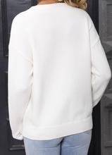 Load image into Gallery viewer, Pre-Order White Heart Bow Graphic Valentine Sweater