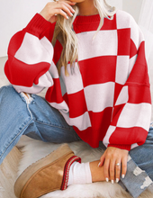 Load image into Gallery viewer, Pre-Order Checkered Bishop Sleeve Sweater