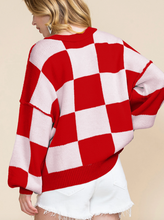 Load image into Gallery viewer, Pre-Order Checkered Bishop Sleeve Sweater