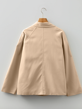 Load image into Gallery viewer, Pre-Order Parchment Plaid Liner Patchwork Single Breasted Trench Coat