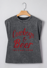 Load image into Gallery viewer, Pre-Order Western Graphic Mineral Wash Tank Tops