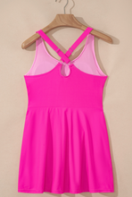 Load image into Gallery viewer, Pre-Order Contrast Trim Neckline Active Shorts Attached One Piece Swim Dress