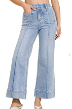 Load image into Gallery viewer, Pre-OrderUtility Pocket Pintucked Denim Pants