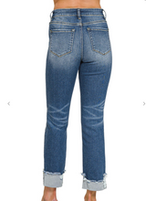 Load image into Gallery viewer, Pre-Order Cuffed Cuffed Skinny Denim Pants Medium Wash