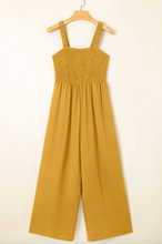 Load image into Gallery viewer, Pre-Order Ginger Smocked Sleeveless Wide Leg Jumpsuit with Pockets