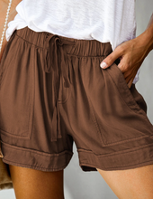 Load image into Gallery viewer, Pre-Order Brown Strive Pocketed Tencel Shorts