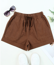 Load image into Gallery viewer, Pre-Order Brown Strive Pocketed Tencel Shorts