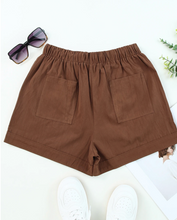 Load image into Gallery viewer, Pre-Order Brown Strive Pocketed Tencel Shorts